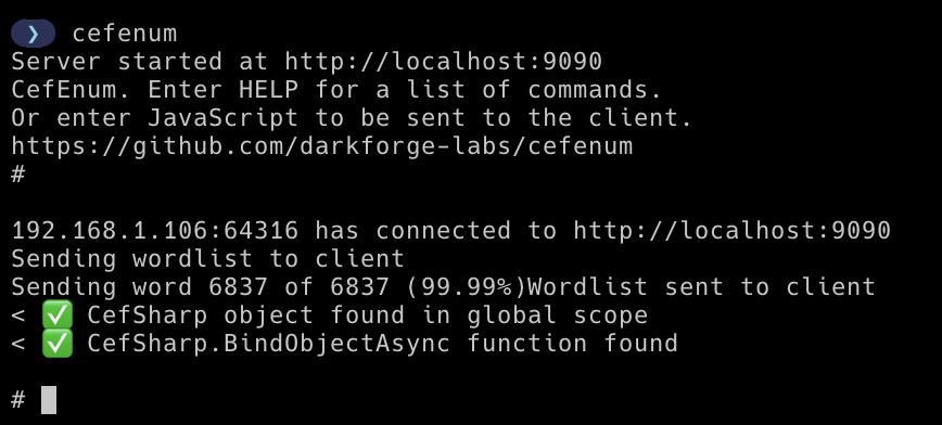 Client connected