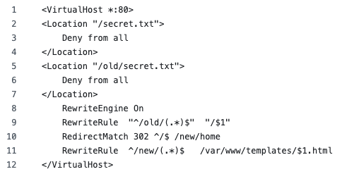 apache configuration