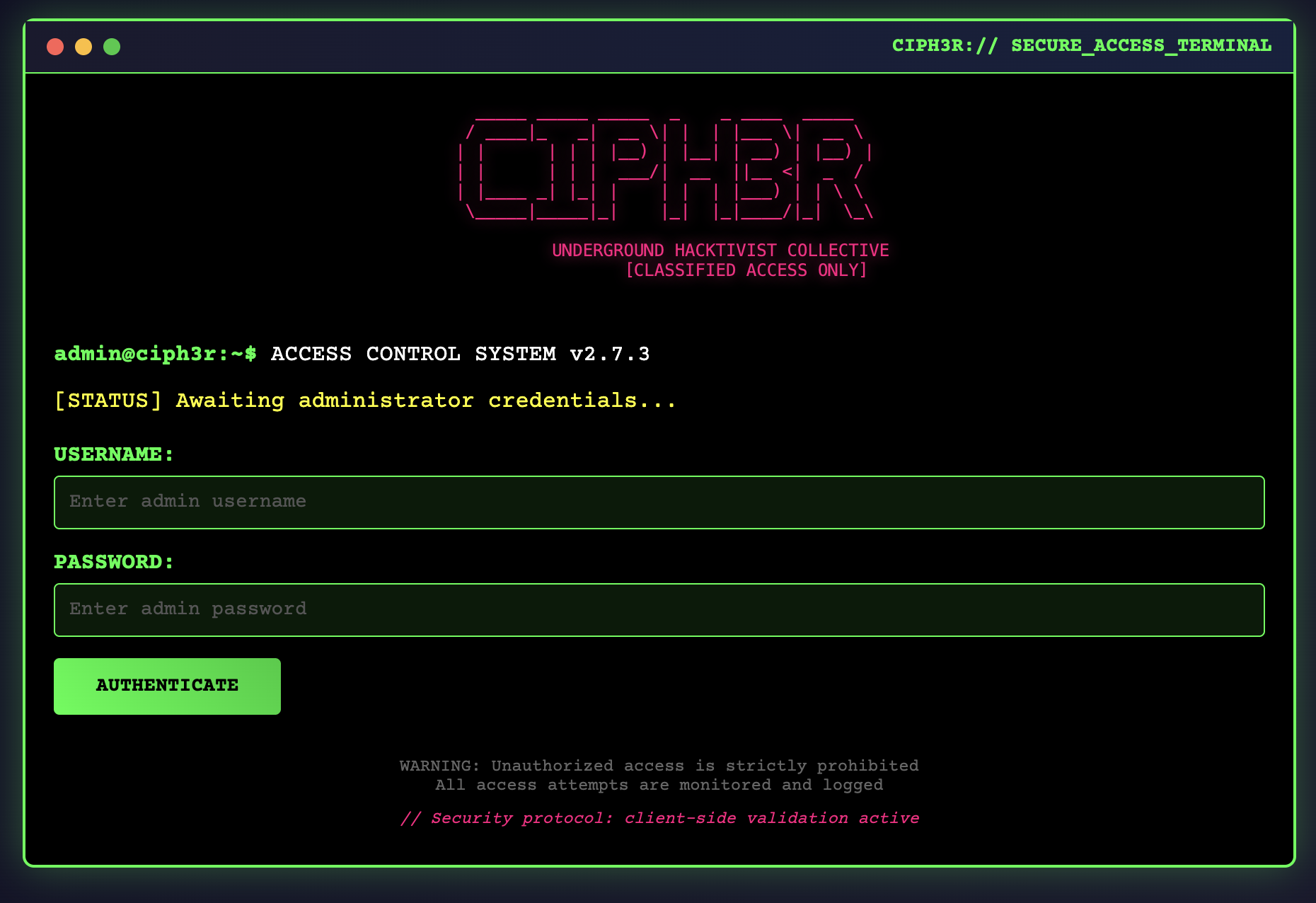 Ciph3r Web